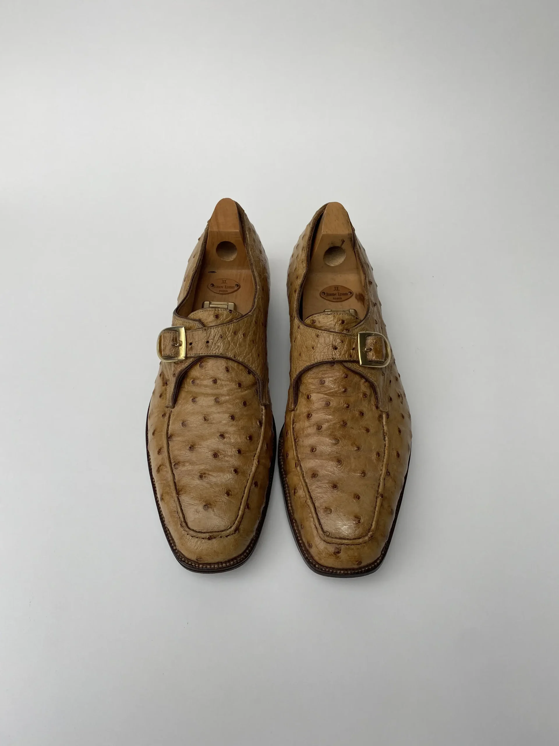 John Lobb Ostrich quilled all over monk shoes Vadrouille