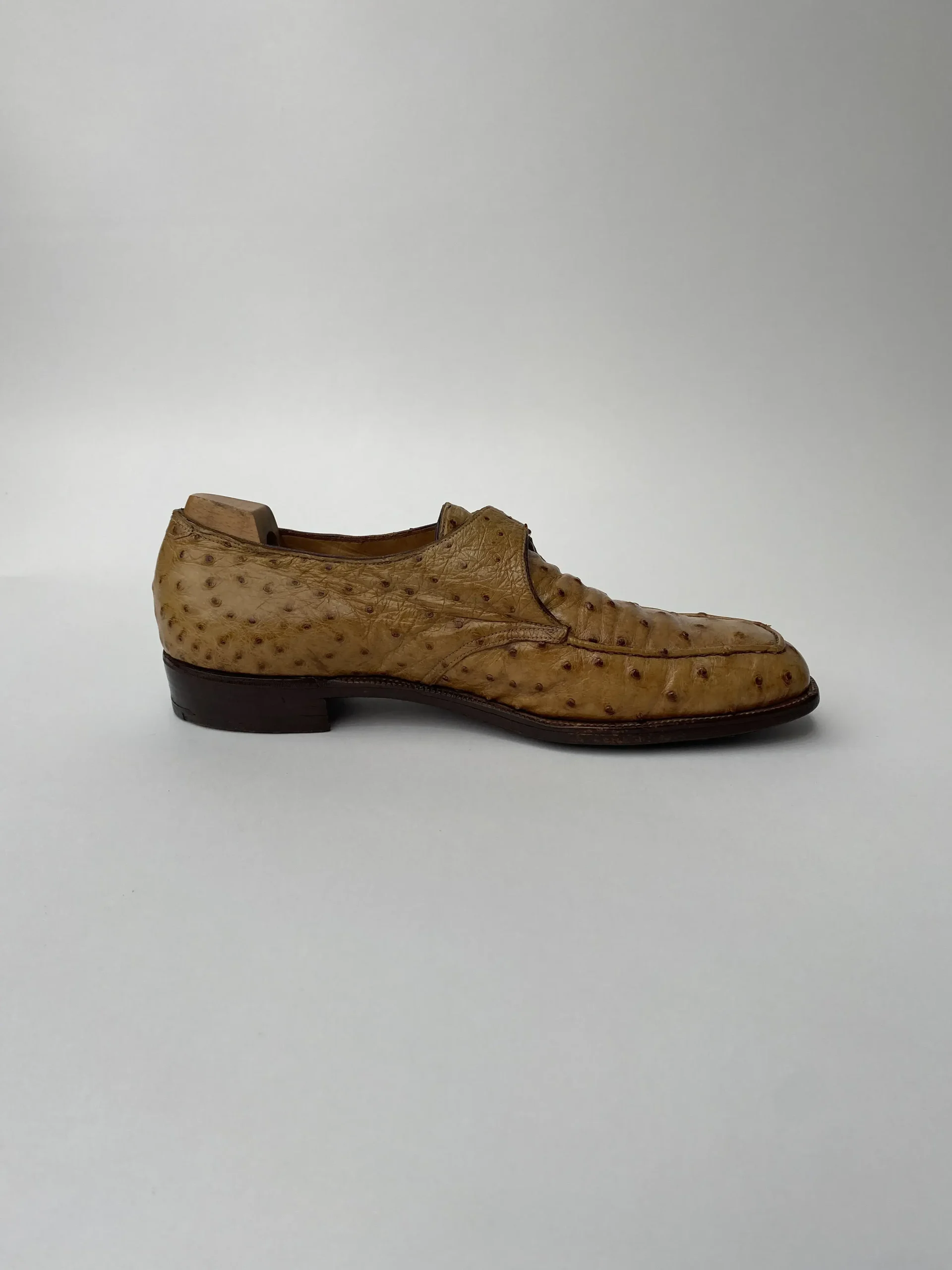 John Lobb Ostrich quilled all over monk shoes Vadrouille